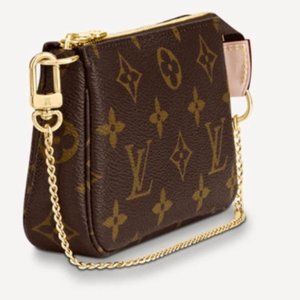 Louis Vuitton Monogram Mini Pouchette Bag Handbag